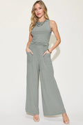 Ribbed Tank and Wide Leg Pants Set — Livostyle