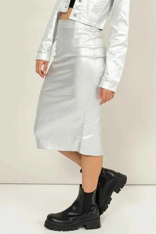 HYFVE Shimmer Midi Skirt