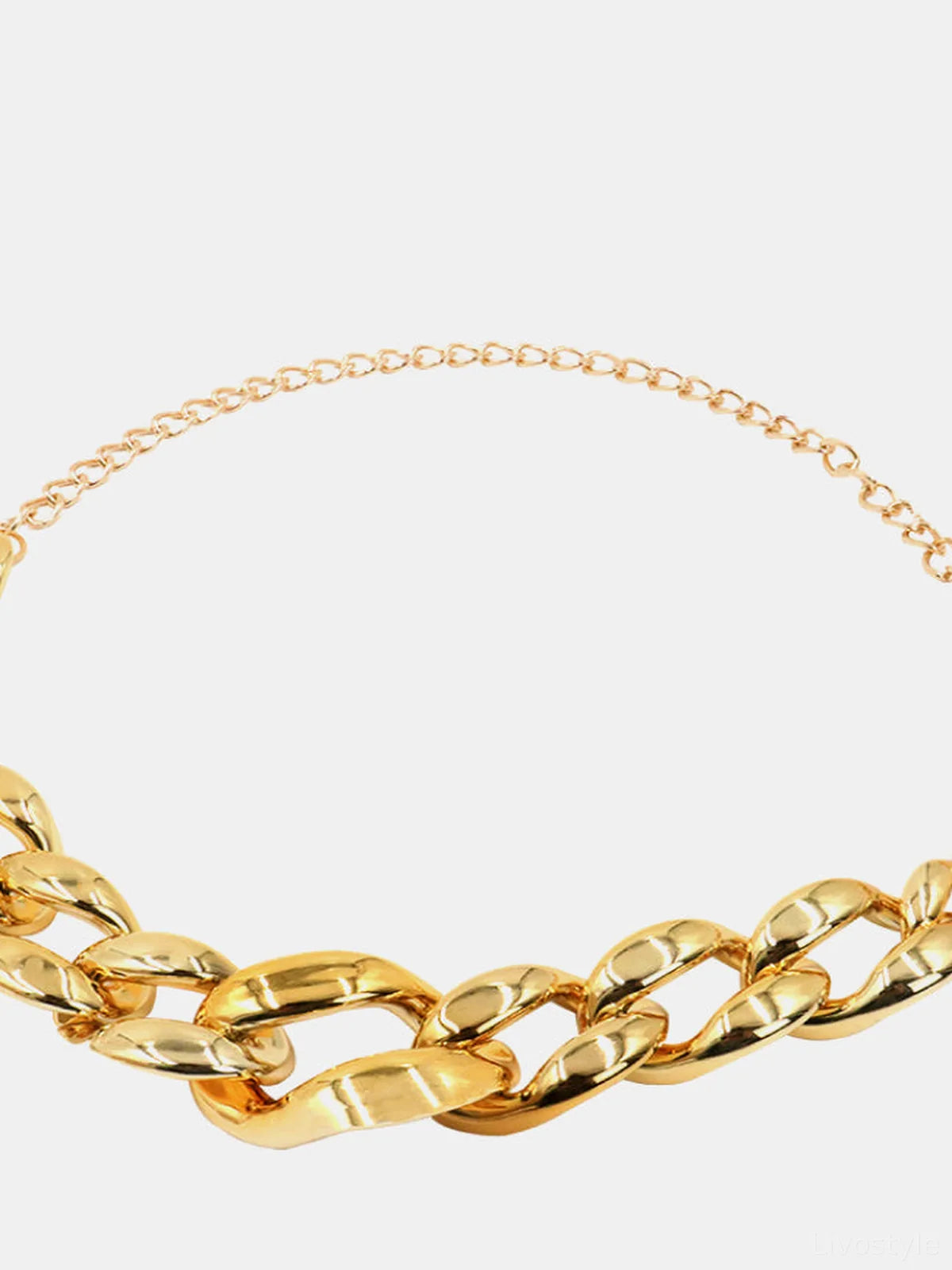 Acrylic Chain Belt — detail view — Livostyle