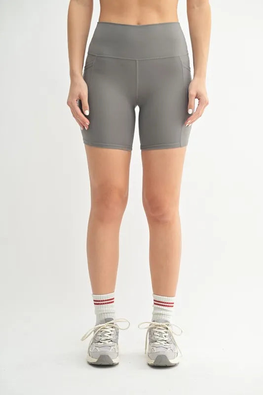 Venice Cloud Light Sculpt Biker Shorts in NEW PEWTER