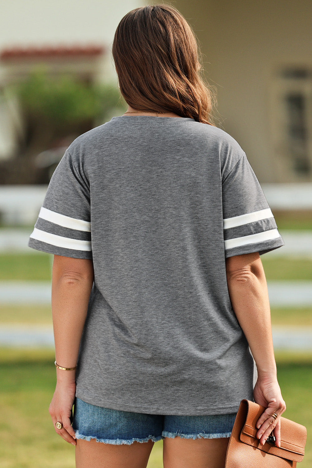 US Flag Graphic V-Neck Tee – Plus Size