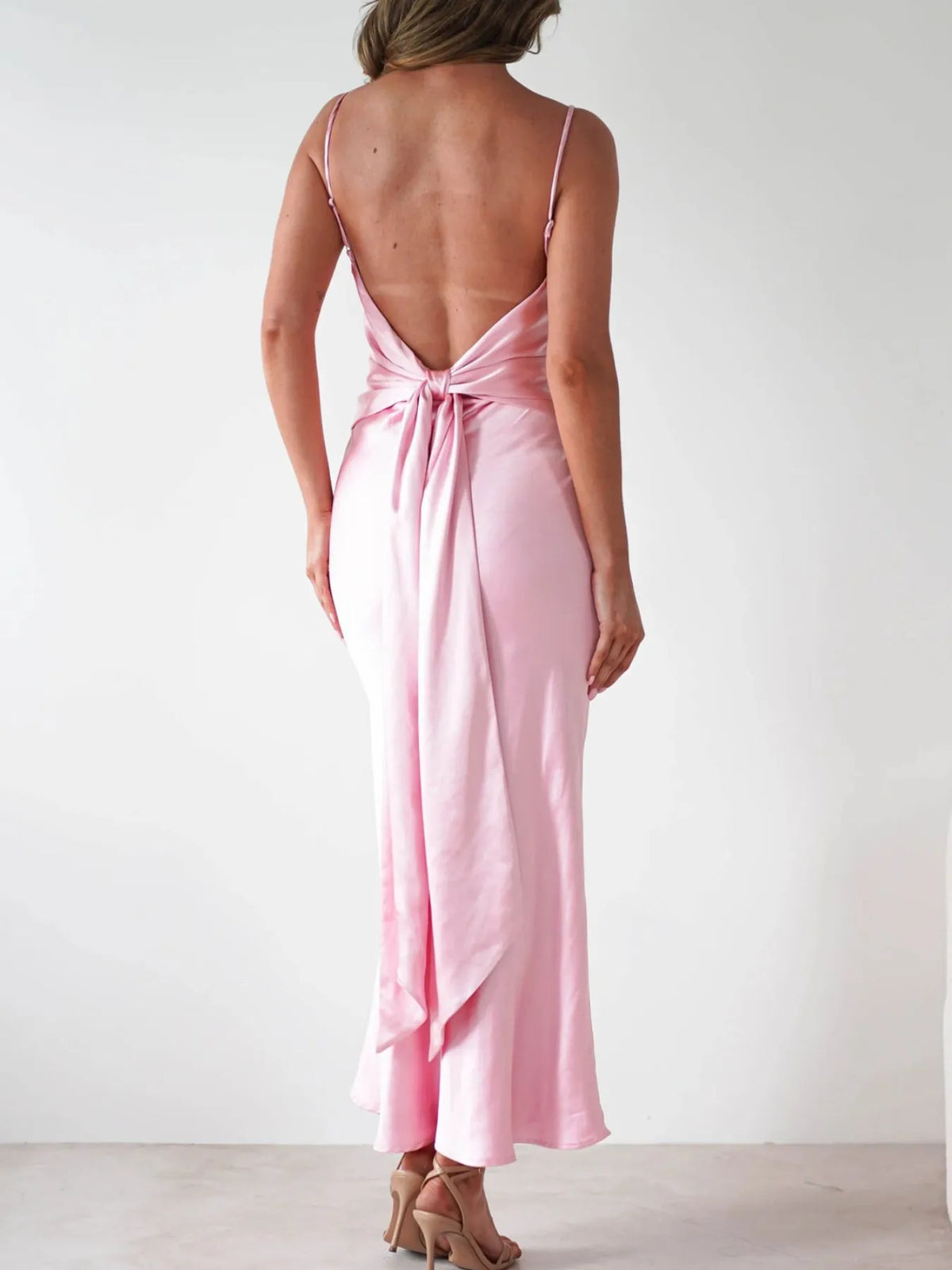 Satin Backless Cami Dress – photo 15
