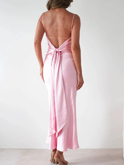Satin Backless Cami Dress – photo 15