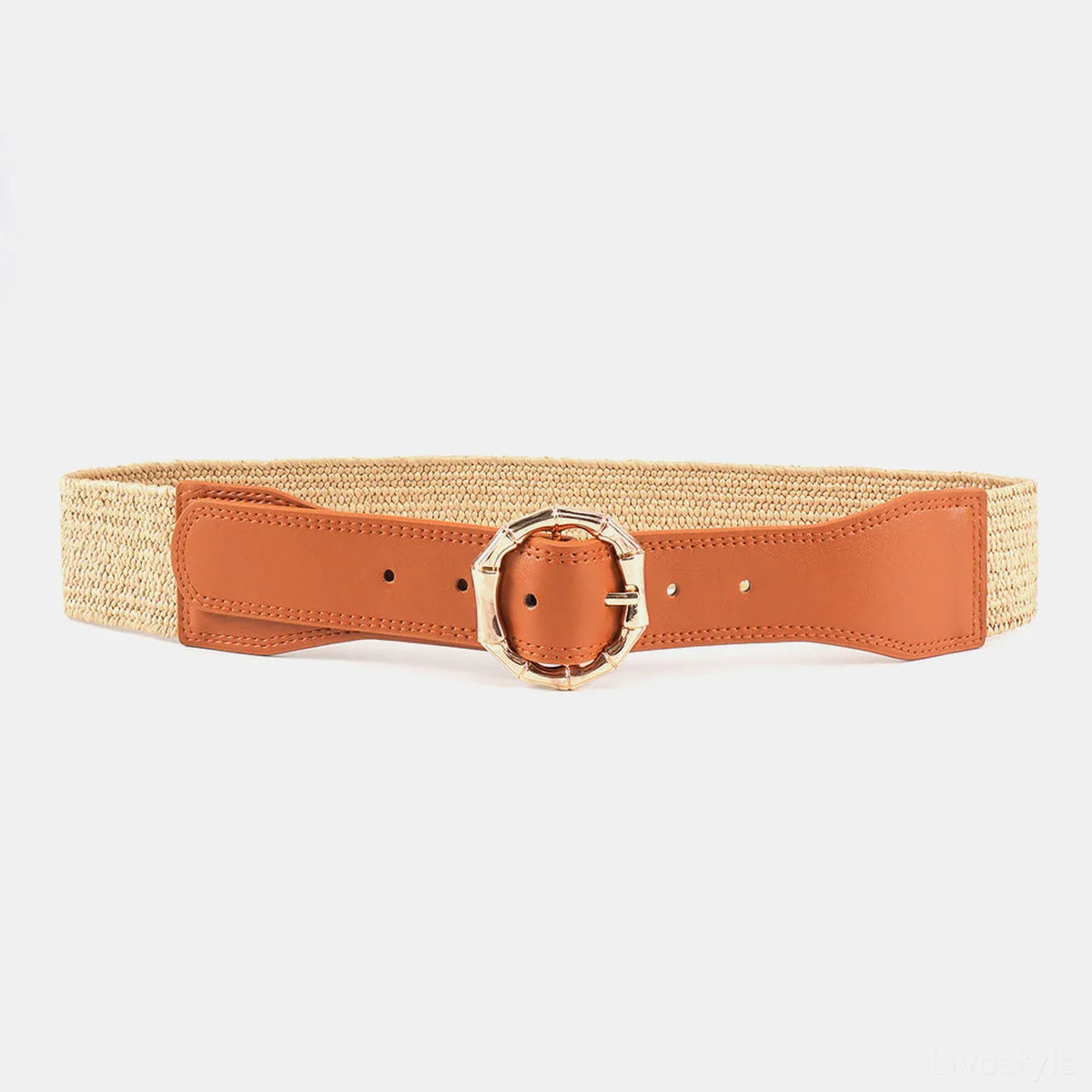 Alloy Buckle Braided Belt — square view — Livostyle