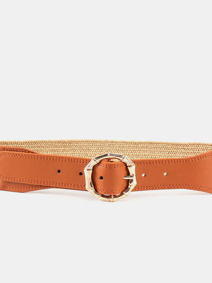 Alloy Buckle Braided Belt — detail view — Livostyle