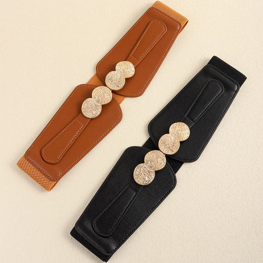 Classic Alloy Buckle Elastic Belt — square view — Livostyle