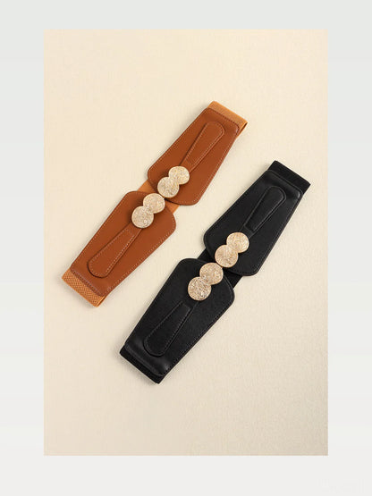 Classic Alloy Buckle Elastic Belt — styled showcase — Livostyle