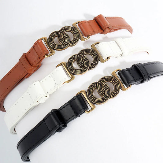 Alloy Buckle PU Belt — square view — Livostyle