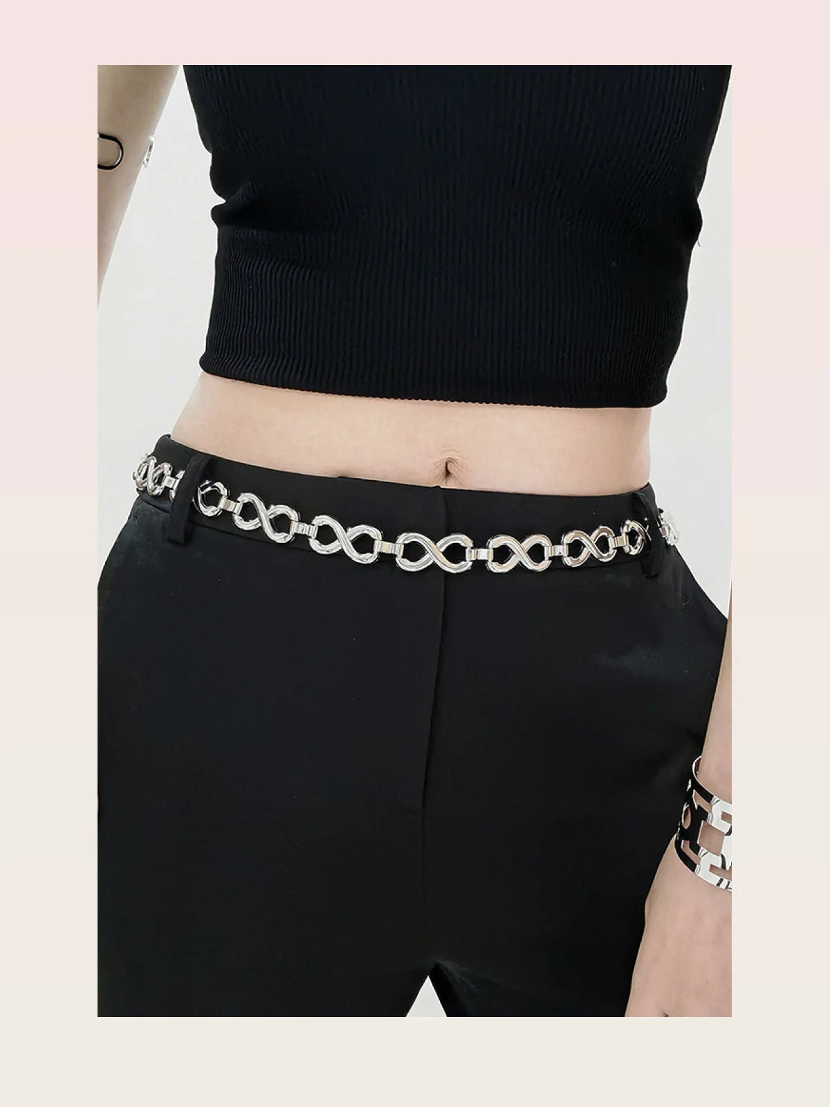 Silver Alloy Lobster Clasp Belt — styled showcase — Livostyle