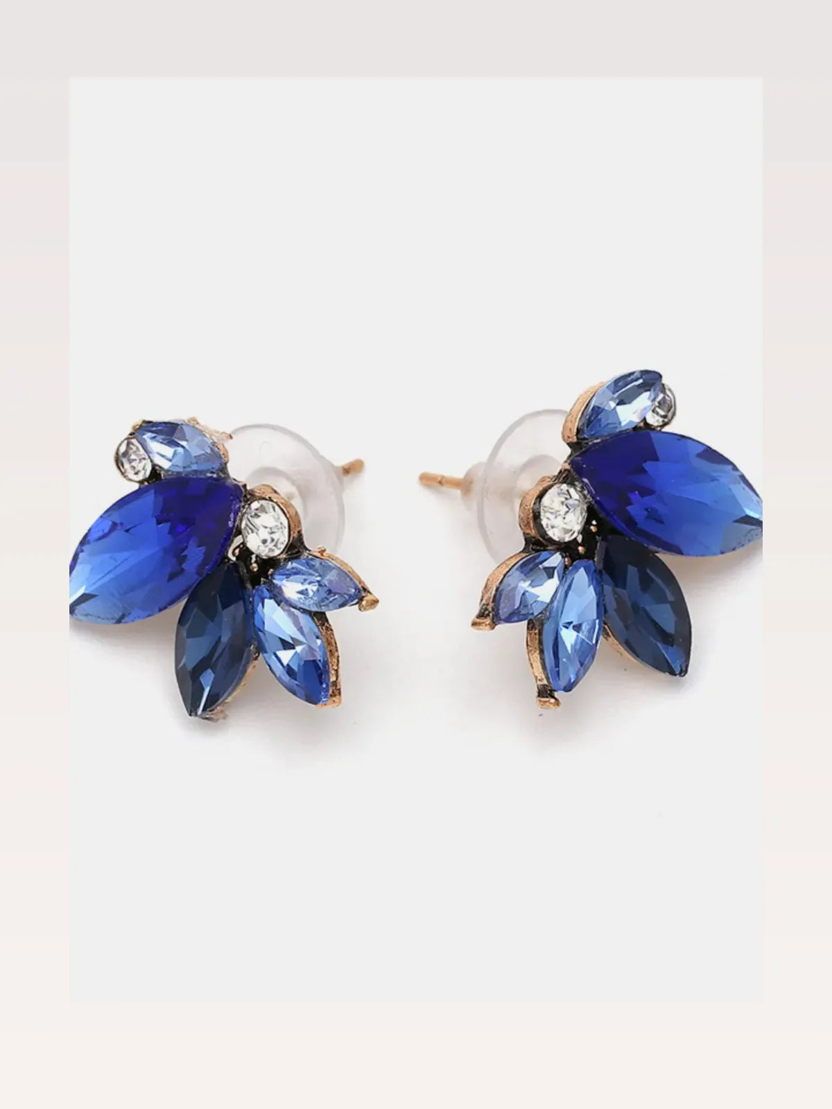 Alloy Rhinestone Flower Stud Earrings — styled showcase — Livostyle