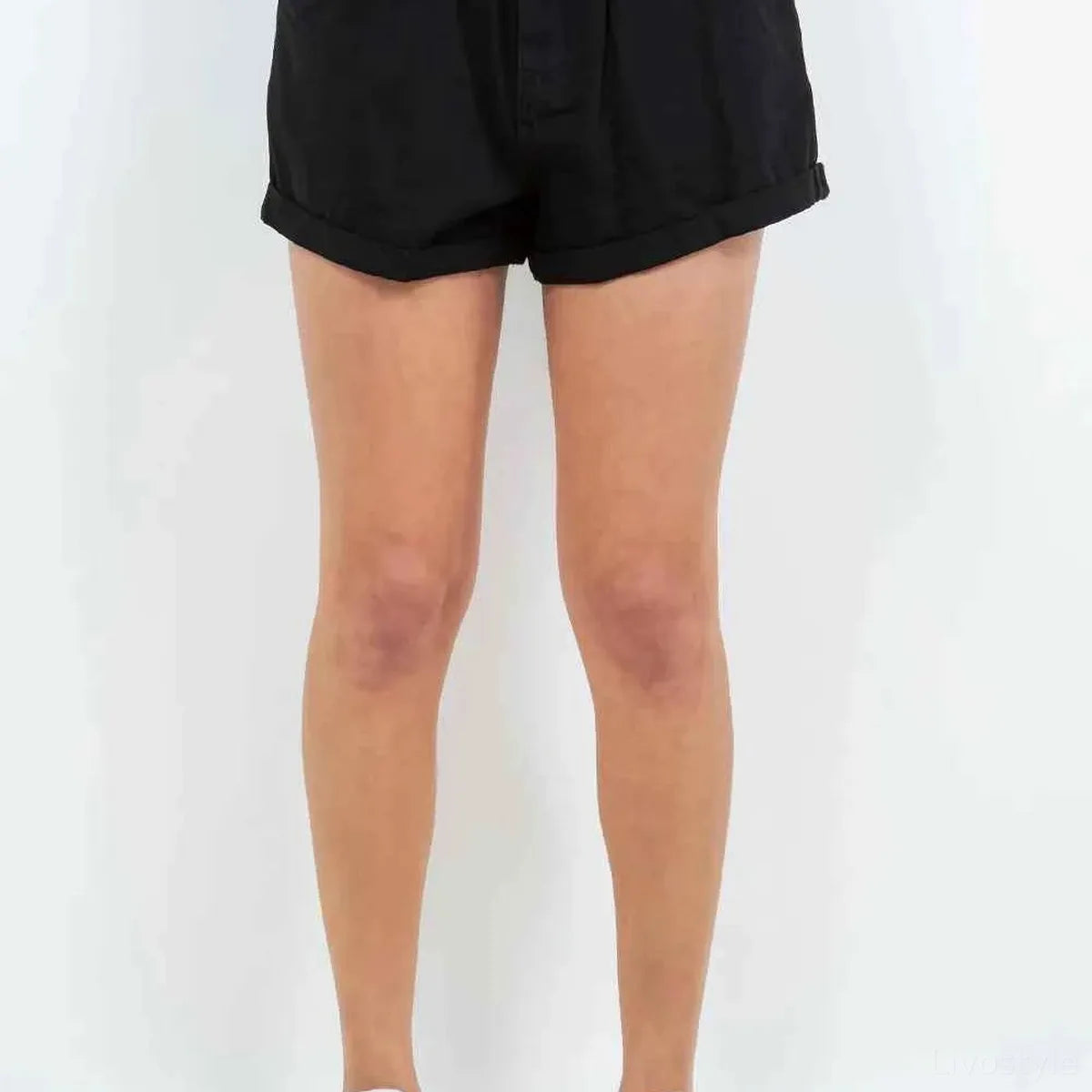 High Waist Paper Bag Shorts — square view — Livostyle