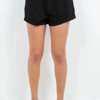 High Waist Paper Bag Shorts — square view — Livostyle