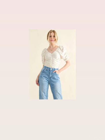Luxurious Soft Jersey Bodysuit with Ruched Detailing — styled showcase — Livostyle