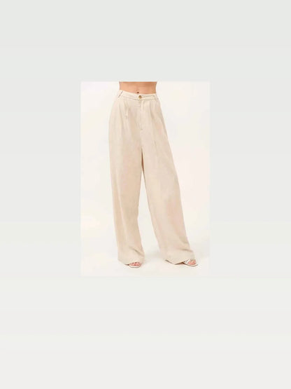 High-Rise Wide Leg Linen Blended Pants — styled showcase — Livostyle