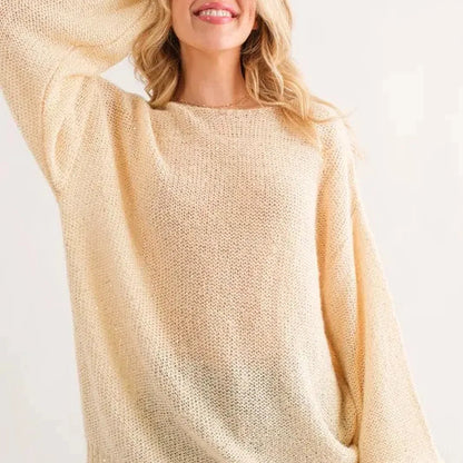 Glamorous Lightweight Sequined Pullover Sweater — square view — Livostyle