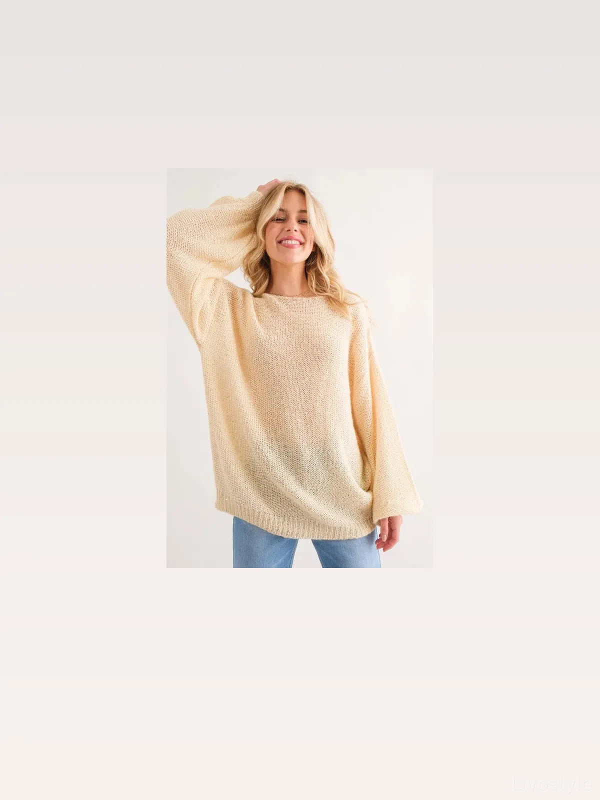 Glamorous Lightweight Sequined Pullover Sweater — styled showcase — Livostyle