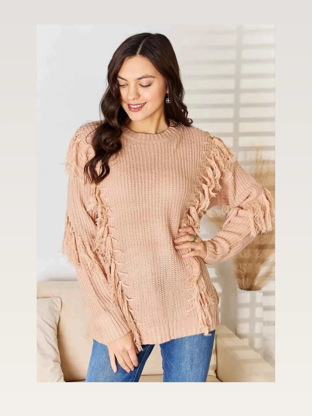 Tassel Detail Long Sleeve Sweater — styled showcase — Livostyle
