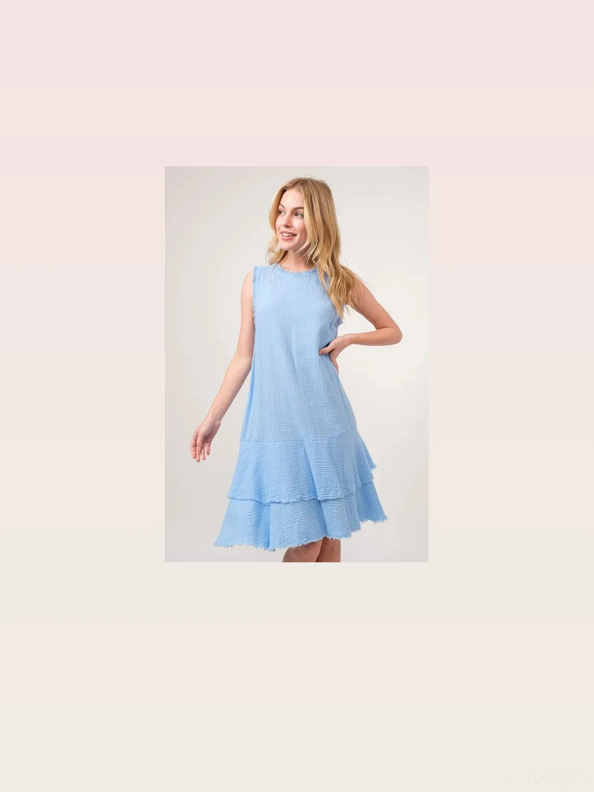 Bohemian Chic Washed Fringe Tiered Dress — styled showcase — Livostyle