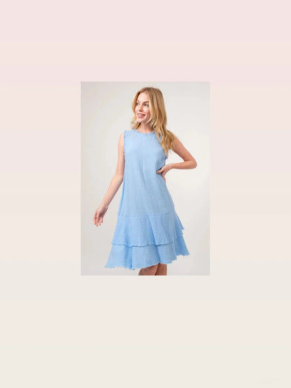 Bohemian Chic Washed Fringe Tiered Dress — styled showcase — Livostyle