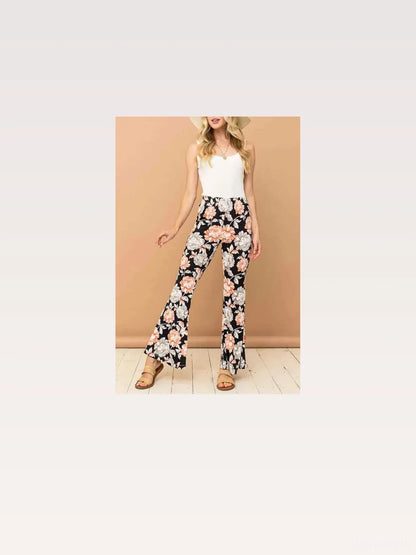Wrinkle-Free Stretch Bell Bottom Flare Pants — styled showcase — Livostyle