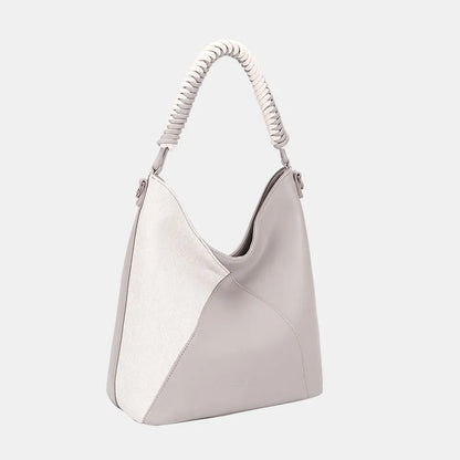 Woven Handle PU Leather Handbag — Livostyle