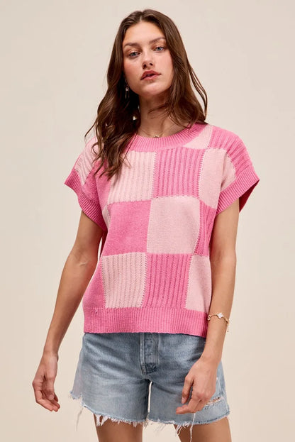 Check Plaid Casual Sweater Top — Livostyle