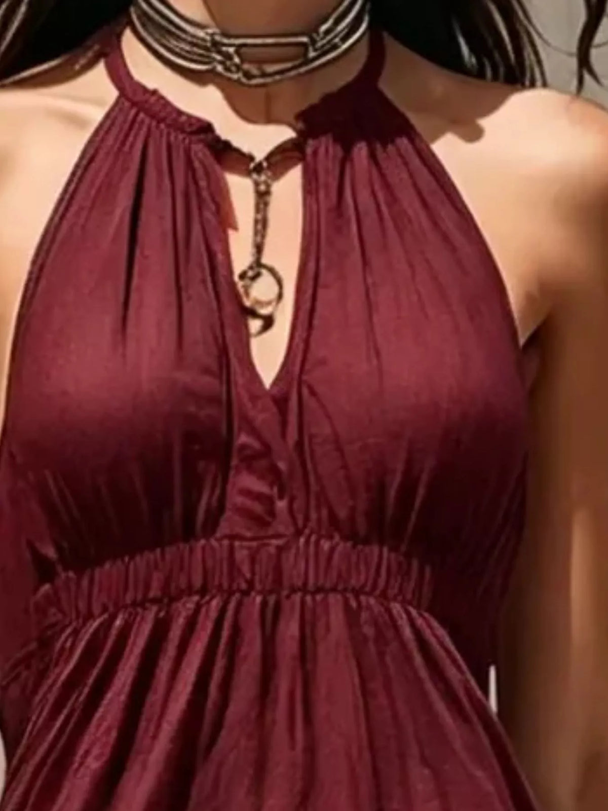 Sleeveless Tiered Smocked Maxi Dress – photo 3