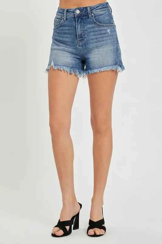 RISEN High Rise Side Slit Shorts