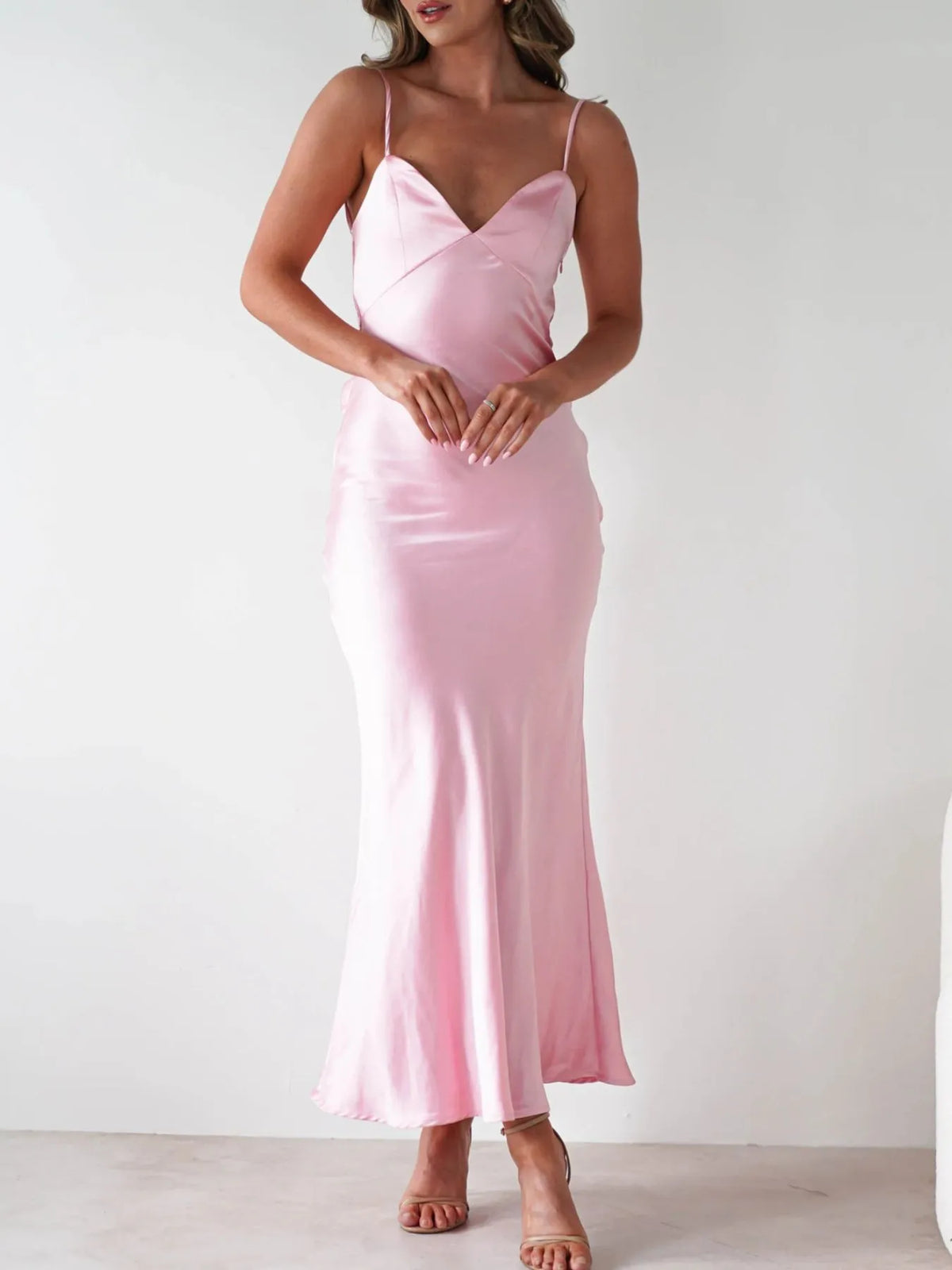 Satin Backless Cami Dress – photo 14