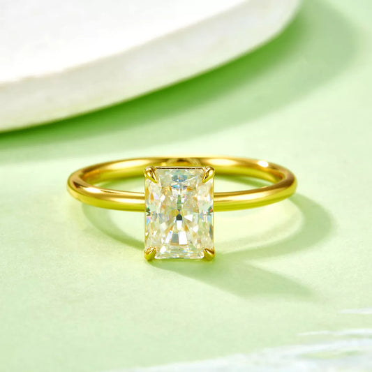 2 Carat Moissanite Rectangle Ring — Livostyle