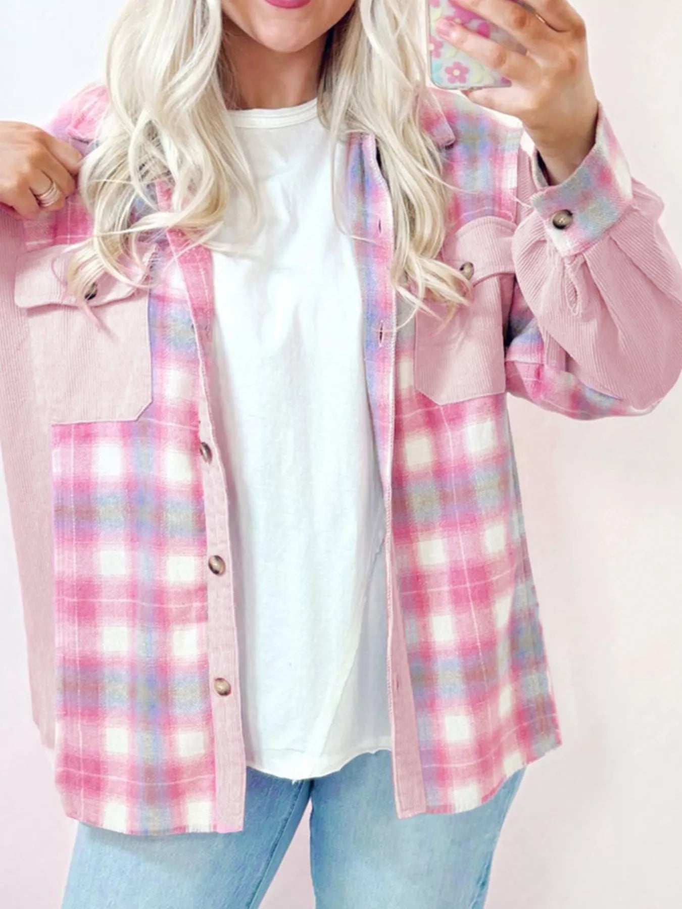 Plaid Button-Up Jacket styling — Livostyle