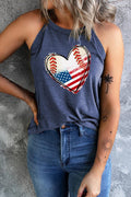 US Flag Heart Graphic Tank — Livostyle