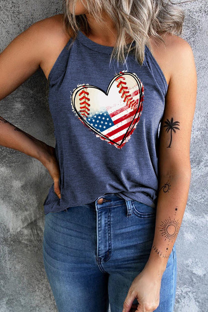 US Flag Heart Graphic Tank — Livostyle