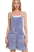 Woven Double Gauze Acid Washed Romper — Livostyle