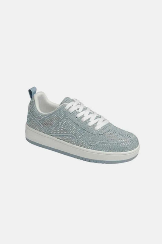 Forever Link Glittering Rhinestone Platform Sneakers for All-Day Comfort