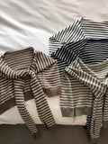 Striped Contrast Knit Wrap — Livostyle
