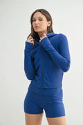 Ribbed long-sleeve pullover hoodie — Livostyle