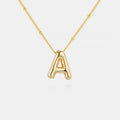 Gold-Plated Bubble Initial Necklace — Livostyle