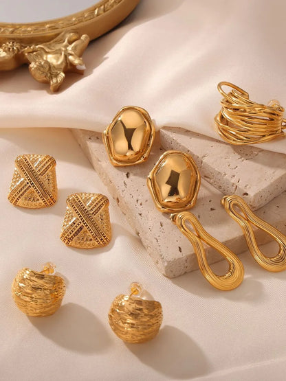 Titanium Steel Geometric Shape Earrings — Livostyle