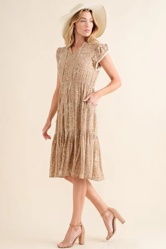 Boho Printed Tiered Maxi Dress – photo 3