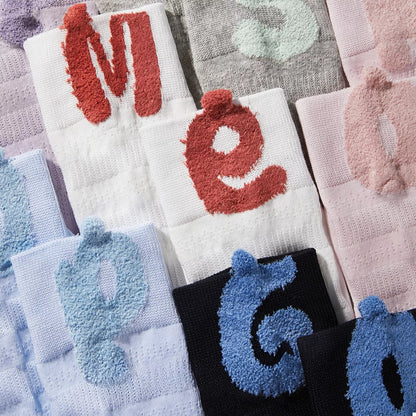 Breathable Letter Crew Socks — Livostyle