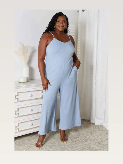 Spaghetti Strap V-Neck Jumpsuit — styled showcase — Livostyle