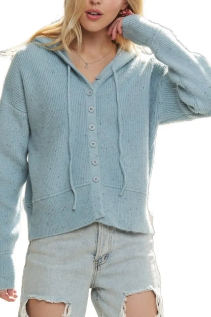 Relaxed Fit Ribbed Cuff Hoodie Cardigan: Casual and Cozy — Livostyle