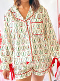 Nutcracker Print Long Sleeve Top and Shorts Lounge Set — Livostyle