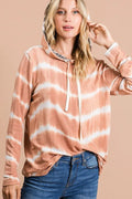 Stylish Tie-Dye & Leopard Print Terry Hoodie — Livostyle