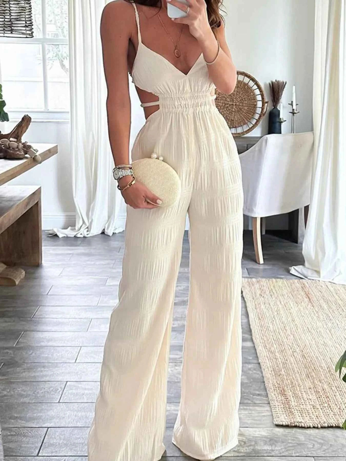 Cut-Out Wide Leg Jumpsuit — Livostyle