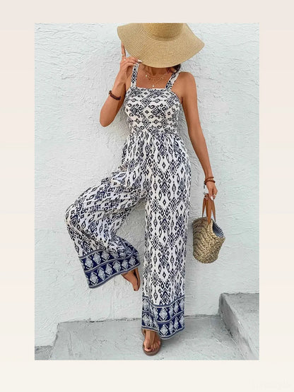 Bohemian Print Wide Leg Jumpsuit — styled showcase — Livostyle