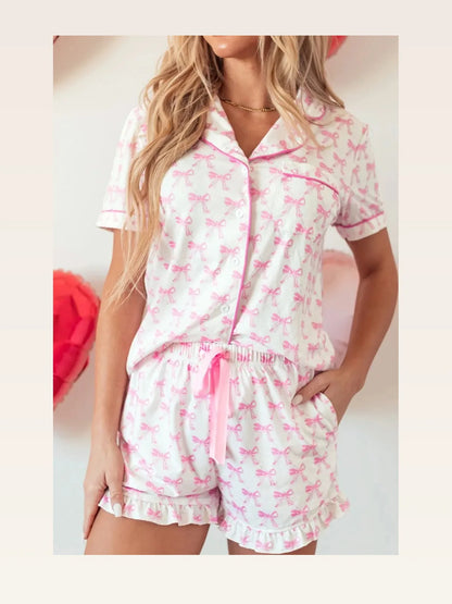 Bow Shirt and Shorts Lounge Set — styled showcase — Livostyle