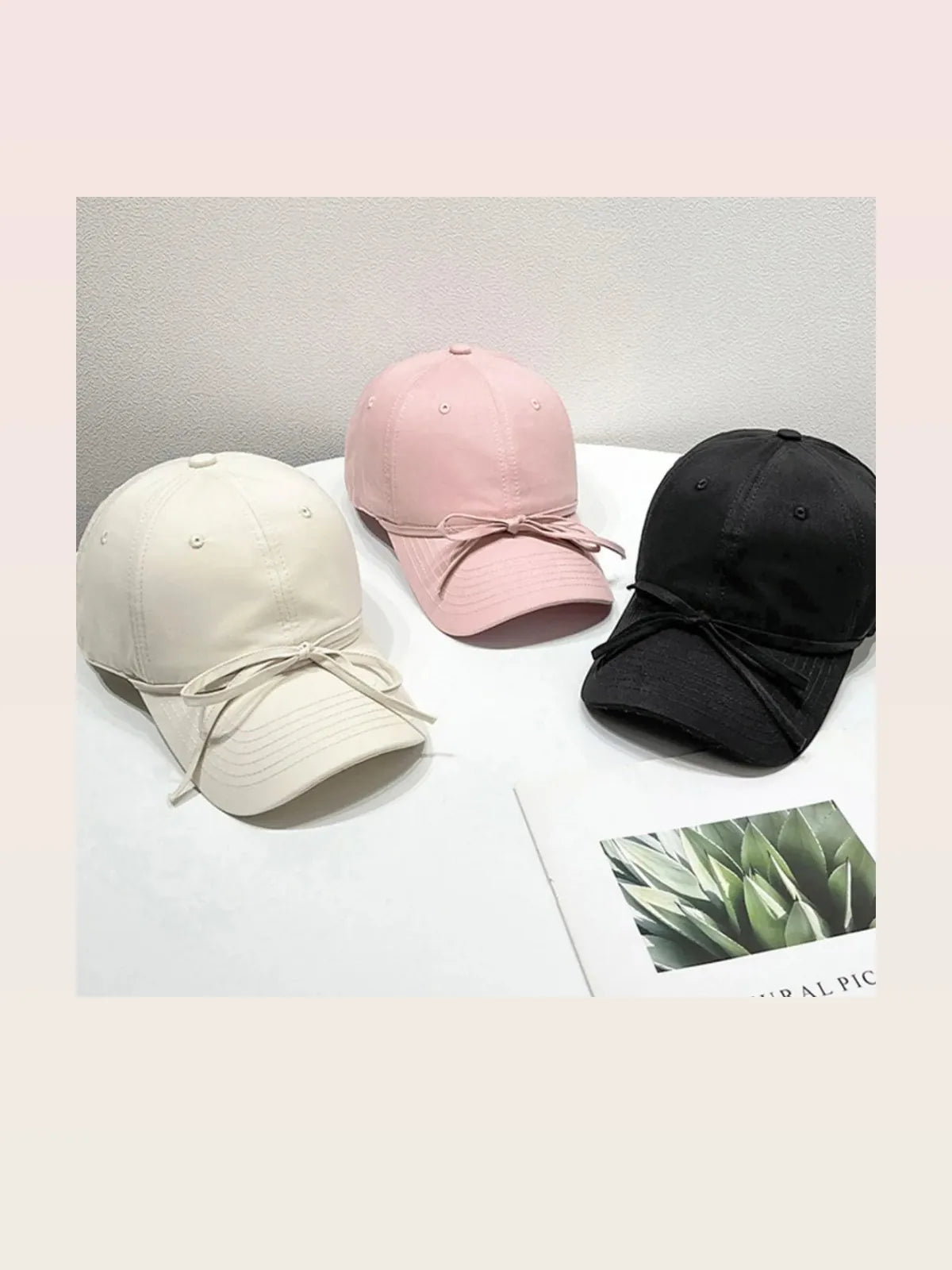 Bow Solid Color Baseball Cap — styled showcase — Livostyle