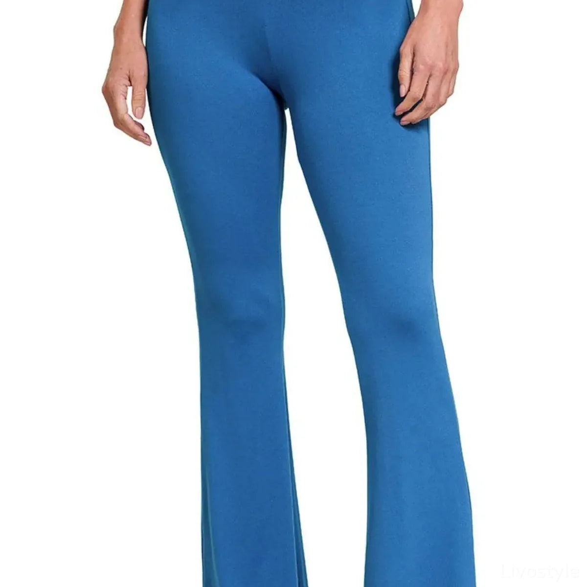 Buttery Soft Flare Leg High Waist Yoga Pants — square view — Livostyle